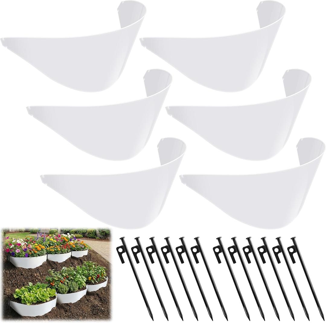 Hillside Planters for Slopes Set of 6(40" W X 14" H) PE Material, 40in x 14in