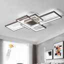 GEADI 35.4" Modern LED Ceiling Light, Dimmable Flush Mount with Remote
Bronze Geometric Ceiling Lamp, Low Profile Color Changing Light for Living Room, Bedroom, Dining Room and Kitchen