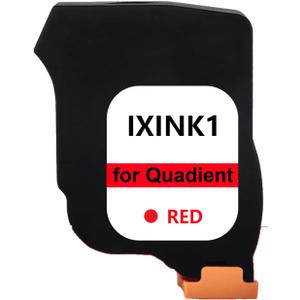 IXINK1 Ink Cartridge Compatible for Quadient IXINK1 Neon Red Ink Cartridge Work for IX-1 Series Postage Meters Neon Red Postage Meter Ink 1 Pack