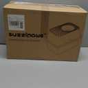 Enclosed Stainless Steel Cat Litter Box with Lid Extra Large Litter Box for Big Cats XL Metal Litter Pan Tray with High Wall Sides Enclosure, Non-Sticky, Anti-Leakage, Easy Cleaning (6"Deep Light Grey (1 Pack))