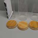 4 Pack 42oz Glass Jars with Bamboo Lids,Glass Storage Containers with Lids,Clear Airtight Food Storage Jar for Flour,Oat,Coffee,Tea,Sugar,Cookies,Pantry Organizers 3mm Thick Canisters