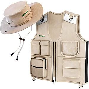 Kids Explorer Vest and Hat Costume - Backyard Safari Cargo Vest Kid Outdoor Activity - Gifts for Young Kids, Boys and Girls Ages 3-6