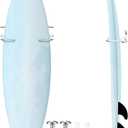 Yousoontic 2 Sets Surfboard Wall Mount Clear Acrylic Surf Board Racks Vertical Floating Surfboard Display Shelf Indoor Wall Decor for Shortboards Fish Boards Funboards, Holds 50 Lbs