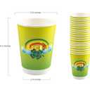 Cheerland St. Patrick's Day Disposable Paper Cups Shamrock Clover Rainbow Tableware for Green Party kids Birthday St Paddy's Day Celebrations Irish Party St Patty Decorations Supplies - Pack of 20