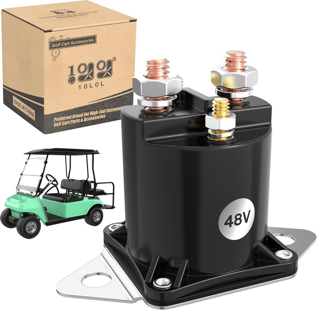 10L0L Golf Cart 48V Electric Solenoid Replacement for Club Car DS (1995-1997) 4 Terminal, OEM# 101807001 1118