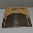 Noctiflorous Round Felt Placemats with Coasters Set of 6 Diameter 13 inch Non Slip Place Mats Heat Resistant Durable Tablemats Fall Table Decorations for Dining Table(Christmas Red, 6)