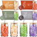 Skylety 4 Pcs Appreciation Gifts for Women Teacher Appreciation Nurse Week Mother's Day Thank You Gifts for Coworkers Teacher School Staff Employee Team 16 oz Tumbler Makeup Bag Mirror(Vivid)
