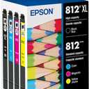 EPSON 812 DURABrite Ultra Ink High Capacity Black & Standard Color Cartridge Combo Pack (T812XL-BCS) Works with WorkForce Pro WF-7310, WF-7820, WF-7840, WorkForce EC-C7000