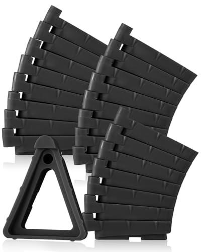 FantasyLife Pot Feet for Outdoor Planters, Invisible Breathable Plant Risers, Moisture-Proof Pot Stands Toes Lifters for Heavy Plants, Stackable Planter Feet for Indoor Outdoor (24pc Black, Large)