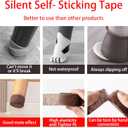 2 x Chair Leg Floor Protectors,8 Rolls Felt Pads,Furniture Pads For Hardwood Floors,Self- Adherent for Tables and Chairs,Keeps Furniture Quiet When Moving (Black, 8)