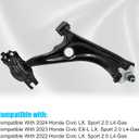 GXARTS Front Passenger Lower Control Arm 51350-T20-A00 Compatible With Honda Civic 2022-2024