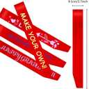 12 Pcs Sash Blank Satin Sash Party Favors Red Sash Plain Sash Pageant Sash Satin Sash Sashes for Birthday, Wedding, Graduation, DIY, Beauty Pageant, Hen Party, Homecoming, Make Your Own Sash
