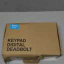 Veise Fingerprint Door Lock with 2 Lever Handles - Keyless Entry Door Lock, Electronic Keypad Deadbolt, Digital Smart Code & Front Handle Sets, Auto-Locking, Easy Installation, Matte Black