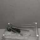 Betoveren 2 Tier Utility Rolling Cart Storage Organizer with Wheels Under Desk Mobile Bathroom Cart Organizer for Office Bathroom Home Kitchen Organization Transparent (Width 8.85 Inches)