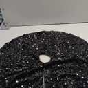 Black Christmas Tree Skirt 24 Inches Sequin Velvet Glitter Xmas Tree Skirt Cover Polyester Material Holiday Party Decor For Home Indoor Outdoor Black Color 