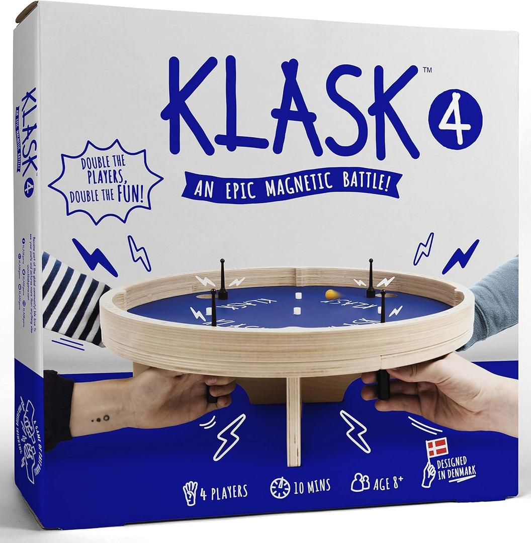 KLASK: The Magnetic Award-Winning Party Game of Skill - for Kids and Adults of All Ages Thats Half Foosball, Half Air Hockey