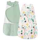 ZIGJOY Sleep Sack Swaddle 1.0 Tog Baby Wearable Blanket 100% Cotton Baby Swaddle Blanket for Newborns 612 Months Green&Tropical Rainforest