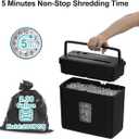 Woolsche Paper Shredder for Home,5 Sheet Desktop Cross Cut with 2.38-Gallon Basket Shredder,P-4 Security Level, 4-Mode Design, Shreds Paper/Credit Card - Durable, with Jam Proof Function for Home