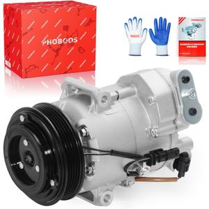 PHOBOOS A/C Compressor with Clutch Compatible with Chevrolet Cruze 2012-2015, Cruze Limited 2016 L4 1.4L. Fast Cooling, Low Noise, Easy Installation, Ref. 158271