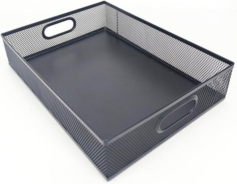 Metal Mesh Desk Organizer Tray, A4 Large Office Storage Box Set, 12.6X 9.1 x 2.8Inches