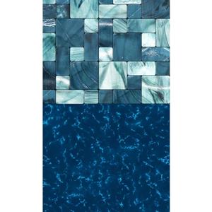 Blue Wave Emerald Coast 12-ft Round Overlap Pool Liner for Above-Ground Steel Wall Pools – Weather-Resistant Standard-Gauge Vinyl with Welded Seams for 48/54-In Depth Walls – Blue Green