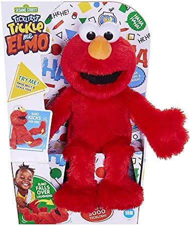 Sesame Street Tickliest Tickle Me Elmo, Laughing, Talking, 14-Inch Elmo Plush Toy, Toddler, Kids 18 Months & Up