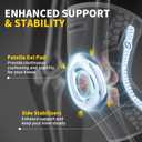 CAMBIVO 2 Pack Knee Brace for Men and Women, Knee Sleeves with Patella Gel Pad and Side Stabilizers, Knee Compression Sleeves for Knee Pain Relief, Running, Workout-Elite Motion Series (Gray, Medium)