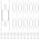 30 Pack Plate Hanger for Wall Upgraded Wall Plate Hangers with 30 Pieces Hooks Stainless Steel Wire Holders Compatible with Decorative Dishes(8 Inch)