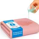 Vive Bed Pads for Incontinence Washable, Bed Wetting Protection for Adults & Elderly - Waterproof Reusable Underpads for Women, Men, Kids, Pets (34" x 36", Pink)