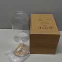 Sweejar Large Glass Candy Jars with Wooden Lids, 1 Gallon Glass Jar with Lid, Sugar/Flour Storage Containers, Big Glass Canisters with Airtight Lid, 1 Pack
