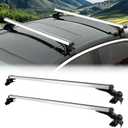 47.24in Lockable Top Roof Rack Cross Bar Universal Cargo Carrier Crossbars Replacement with Aluminum Cross Bars Rooftop Luggage Rack Rails for Kayak Canoe Bike Snowboard