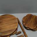 ELITEROO 4 Tier Round Cupcake Tower Stand for 50 Cupcakes, 360 Rotating Wood Cake Stand with Tiered Trays, Farmhouse Cookie Stand for Dessert Table Display for Wedding Birthday Baby Shower Tea Party