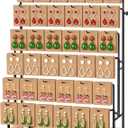 Jewelry Display for Vendors, 36 Hooks Earring Display Stands for Selling, Earring Holder Organizer for Earring Cards, Bracelets, Necklaces, Rings, Keychains Retail-Burlywood