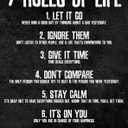 HoneyKICK 7 Rules of Life Motivational Poster, 11 x 14 Inches Unframed, Printed on Premium Cardstock Paper