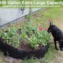 Feitore 2 Pack 100 Gallon Fabric Raised Garden Planting Beds, Heavy Duty Round Plant Grow Bags Breathable Non-Woven Planting Container for Vegetables Flower Herbs and Plants, Gardening Outdoor