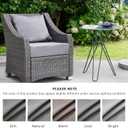 IPYNBAP Outdoor Cushions for Patio Furniture,Outdoor Seat Cushion Set 24 x 24 x 5.75 Inch,Waterproof & Fade Resistant Outdoor Chair Cushions,Deep Patio Chair Cushion with Removable Cover,Grey