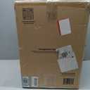 Round Fluted Drink Table - 13" Round Top Two-Tone Burl Wood Veneer & Black Solid Oak Base - Compact Modern End Table for Living Room & Bedroom