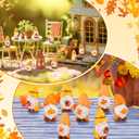 60 Pcs Thanksgiving Gnome Decor Pumpkin Gnome Decorations Maple Leaf and Acorn Figures Resin Figures for Thanksgiving Fall Table Decor Vase Filler Dollhouse Fairy Garden Fall Cake Decoration