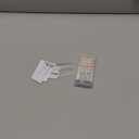 BTArtbox Press On Nails Short - White Soft Gel Press On Nail, Square Chrome Nail Tips Glue On Nails, Reusable Stick On Nails in 15 Sizes - 30 Soft Gel Fake Nails Kit, Vanilla Glazed