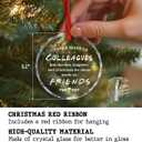 Colleagues Christmas Glass Ornament - Colleague to Friend Ornaments for Work Teams, Besties, Coworkers, Men, Women - Chance Made Us Colleagues Crystal Keepsake