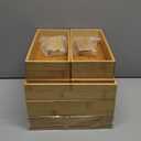 Lifewit Drawer Organizers 10 Pack(22 Grid) with 12 Inserts, Adjustable Bamboo Wooden Drawer Dividers, Stackable Storage Box for Utensils, Silverware, Makeup, Junk in Kitchen/Bathroom/Office/Vanity