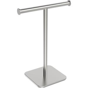 RUACQ T-Shape Hand Towel Holder Stand, Weighted Base Towel Rack, Countertop Towel Holder for Bathroom, 304 Stainless Steel, Heavy Duty (Brushed Nickel)