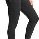 SANTINY Women's Fleece Lined Winter Leggings Water Resistant High Waisted Thermal Hiking Running Warm Pants Women Pockets , Size 27L