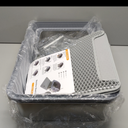 Large Stainless Steel Cat Litter Box, Enclosed Litter Box for Multiple Cats, Spacious and Easy to Maintain, Sturdy Metal Construction with Upper Cover, Litter Pad, Shovel and Footboard (Silver Gray)