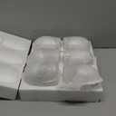 MyGift Modern Stemless Wine Glass Set of 6, White or Red Wine Glasses with Silver Metallic Bottom Angled Design