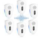 2025 Upgraded Ultrasonic Pest Repellent Indoor Insect Repeller, Pest Control, Repellent Roach, Mouse, Bugs, Mosquito, Mice, Spider, Ant, Rodent Repellent Ultrasonic Plug in, 3 Mode Switching, 6 Packs