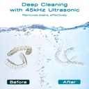 Ultrasonic Retainer Cleaner, White Ultrasonic Retainer Cleaning Machine, Cleaner for Denture,Nightguard,Mouth Guard, Touch Retainer Cleaner
