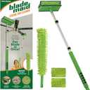 Blade Maid Ceiling Fan Blade Cleaner & Flexible Dusting Brush | Extendable Pole for High Ceilings, Reusable Microfiber Pads, Wall Duster, Removes Cobwebs| Size 3 feet (Pack of 1)