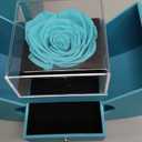 Preserved Rea Cyanl Rose Gifts for Girlfriend, Women, Mom, Wife, Gifts Idea on Christmas, Valentine's Day, Mother's Day, Birthday, Anniversary, Thanksgiving