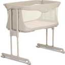 Evolur Kinsley Bedside Bassinet Quick Fold, Breathable Mesh Sides, Lightweight Portable Baby Sleeper with Carry Bag Newborn to 6 Months